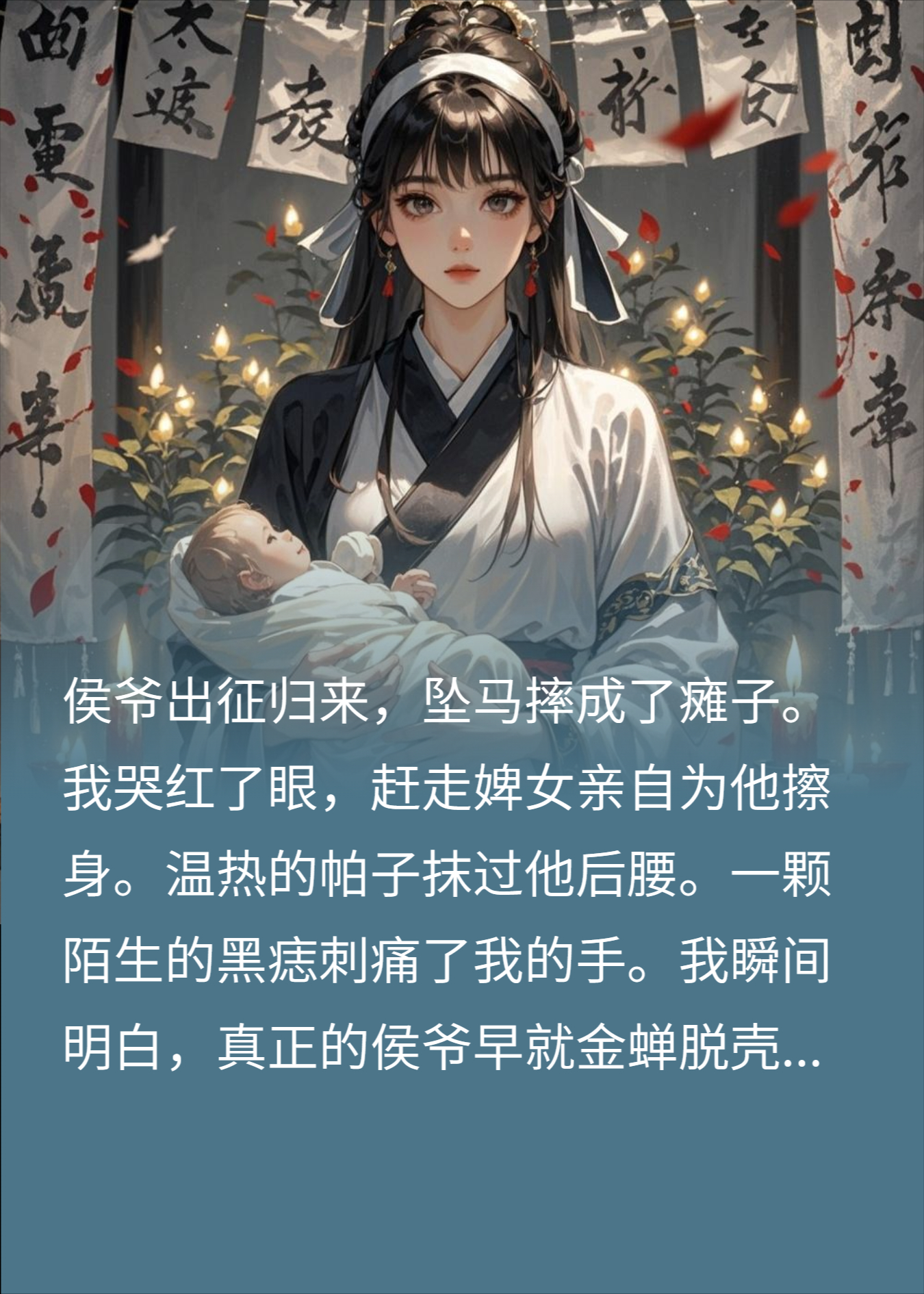 侯爷金蝉脱壳，我反手捂死替身生子，夺他爵位让他急疯