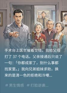 我命悬一线，全家冷眼，如今为妹要38万？爹妈悔疯了