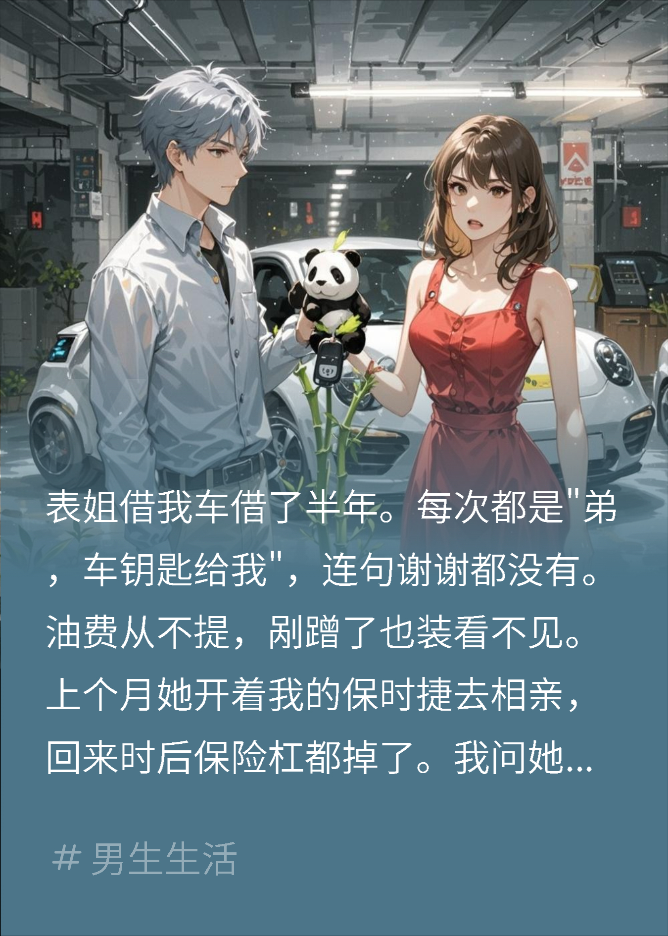 我把保时捷换成吉利熊猫后，表姐崩溃了