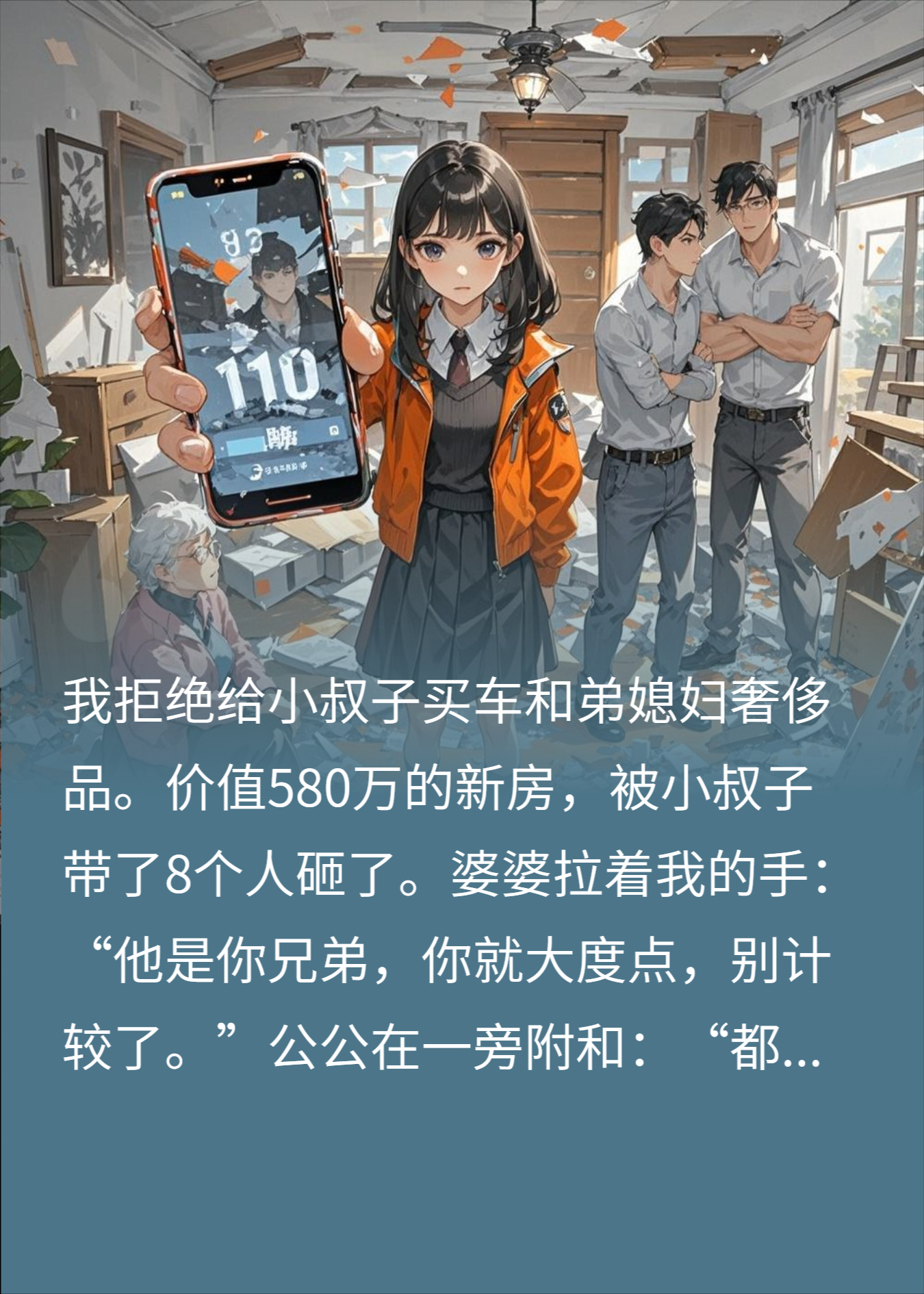 砸我580万新房劝我大度，我反手报警，婆婆全家急疯