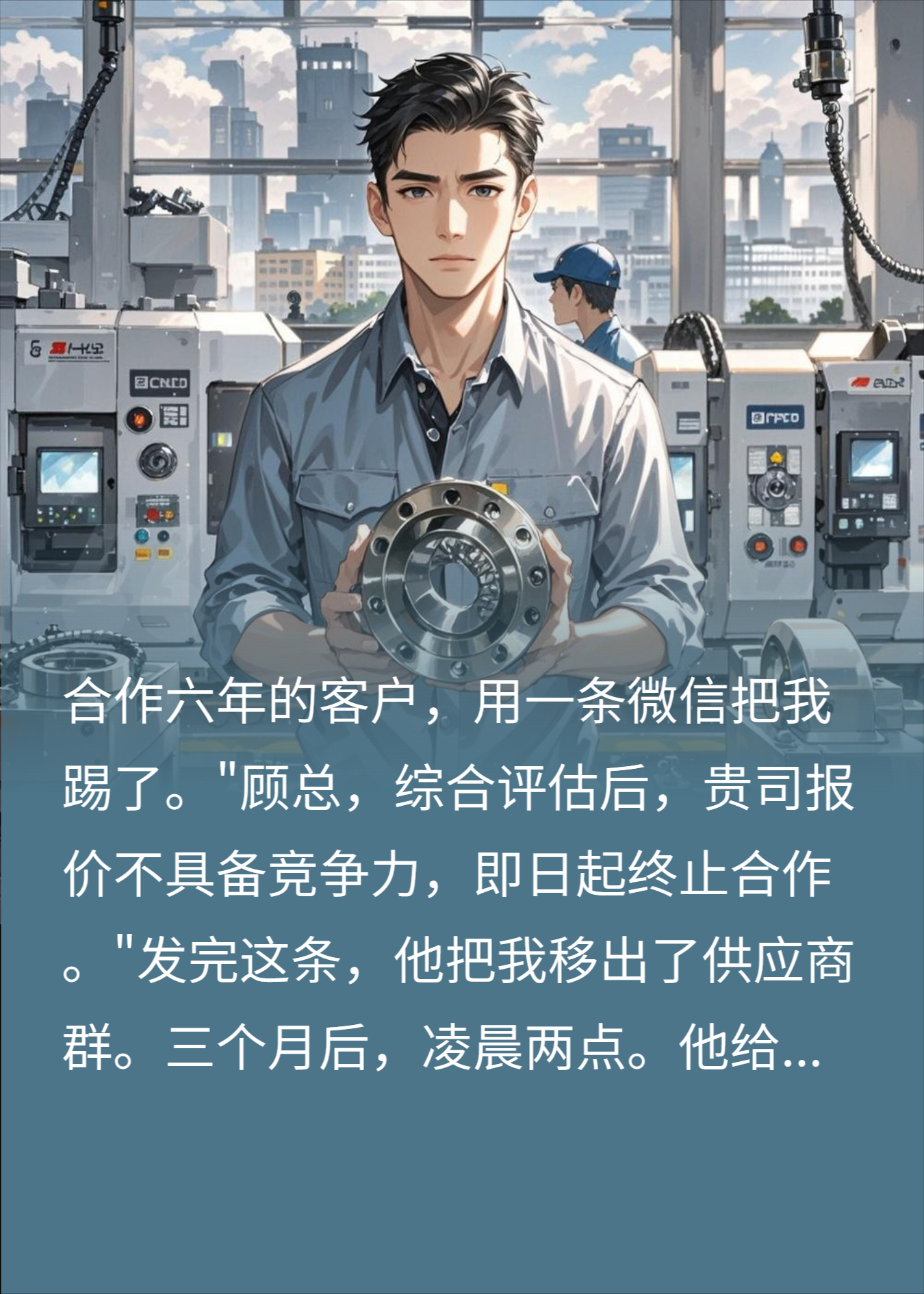 他为了省三块五把我换了，三个月后停产赔了两千万