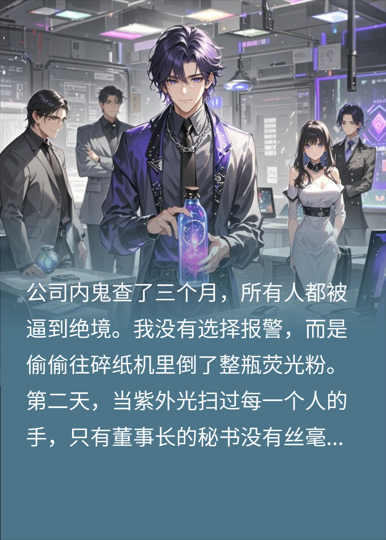 公司查内鬼三月无果，我巧用荧光粉，董事长秘书急疯了