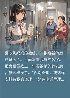 亲妈偷把我买的养老房送哥，我换锁封门让她露宿街头