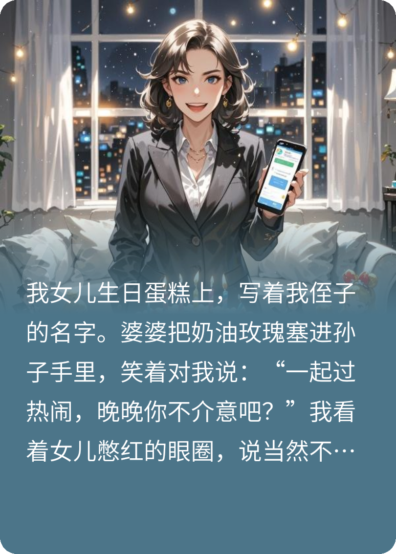 女儿生日宴，我当众退掉学区房资格，全家都炸了