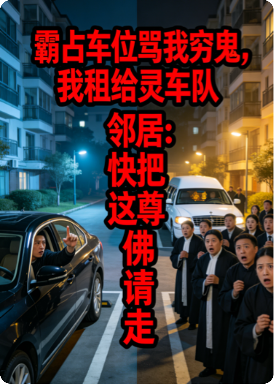 霸占车位骂我穷鬼，我租给灵车队邻居：快把这尊佛请走