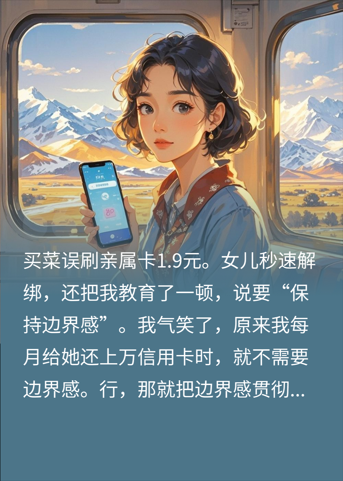 一块九毛谈三观？我反手停掉她上万信用卡润新疆