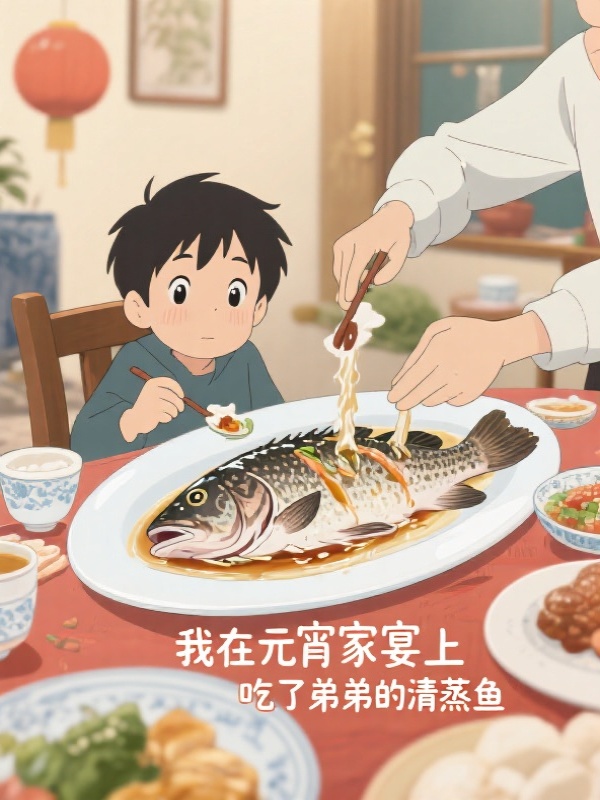 我在元宵家宴上，吃了弟弟的清蒸鱼