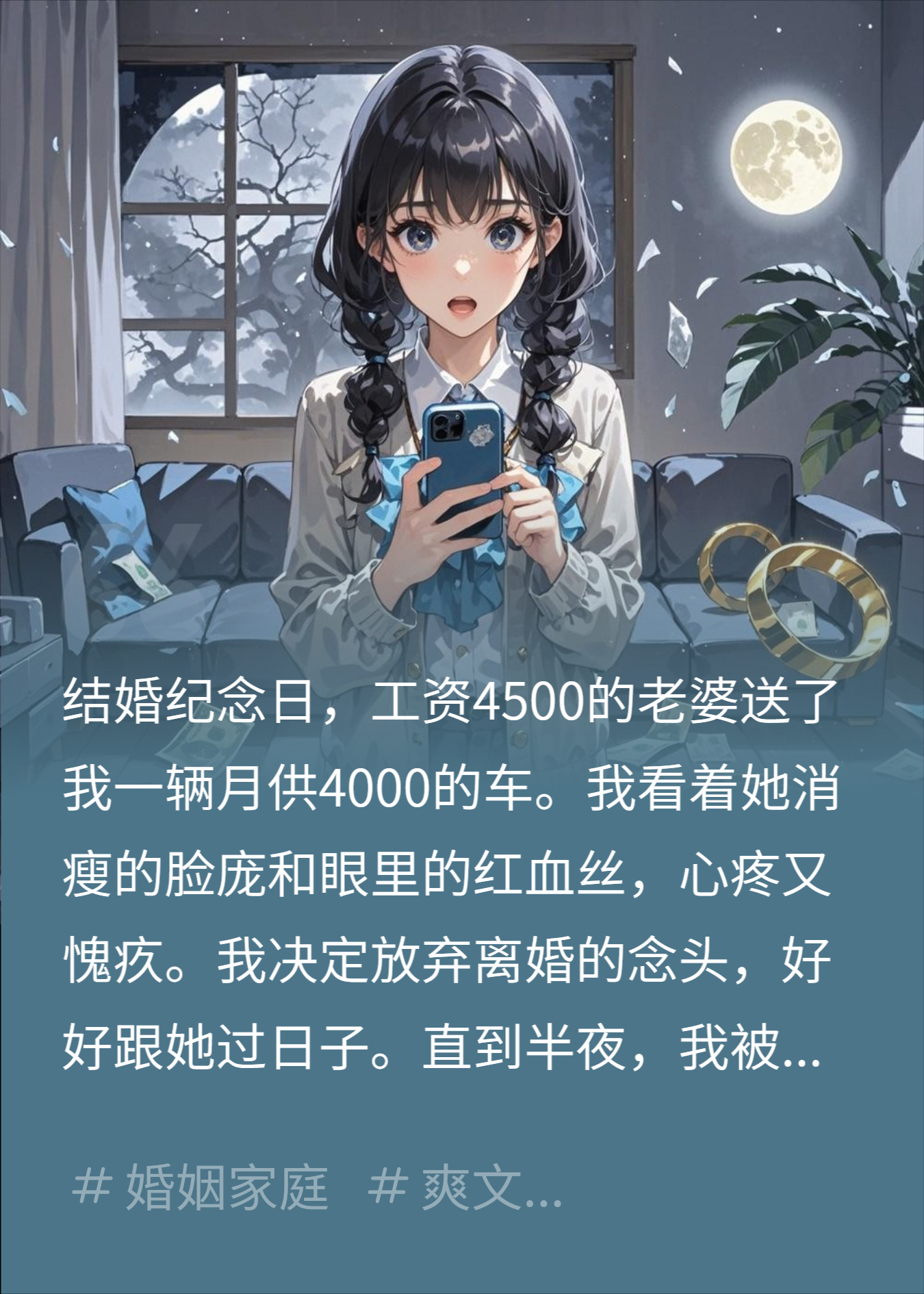 工资四千五的老婆，送了我一辆月供四千的车