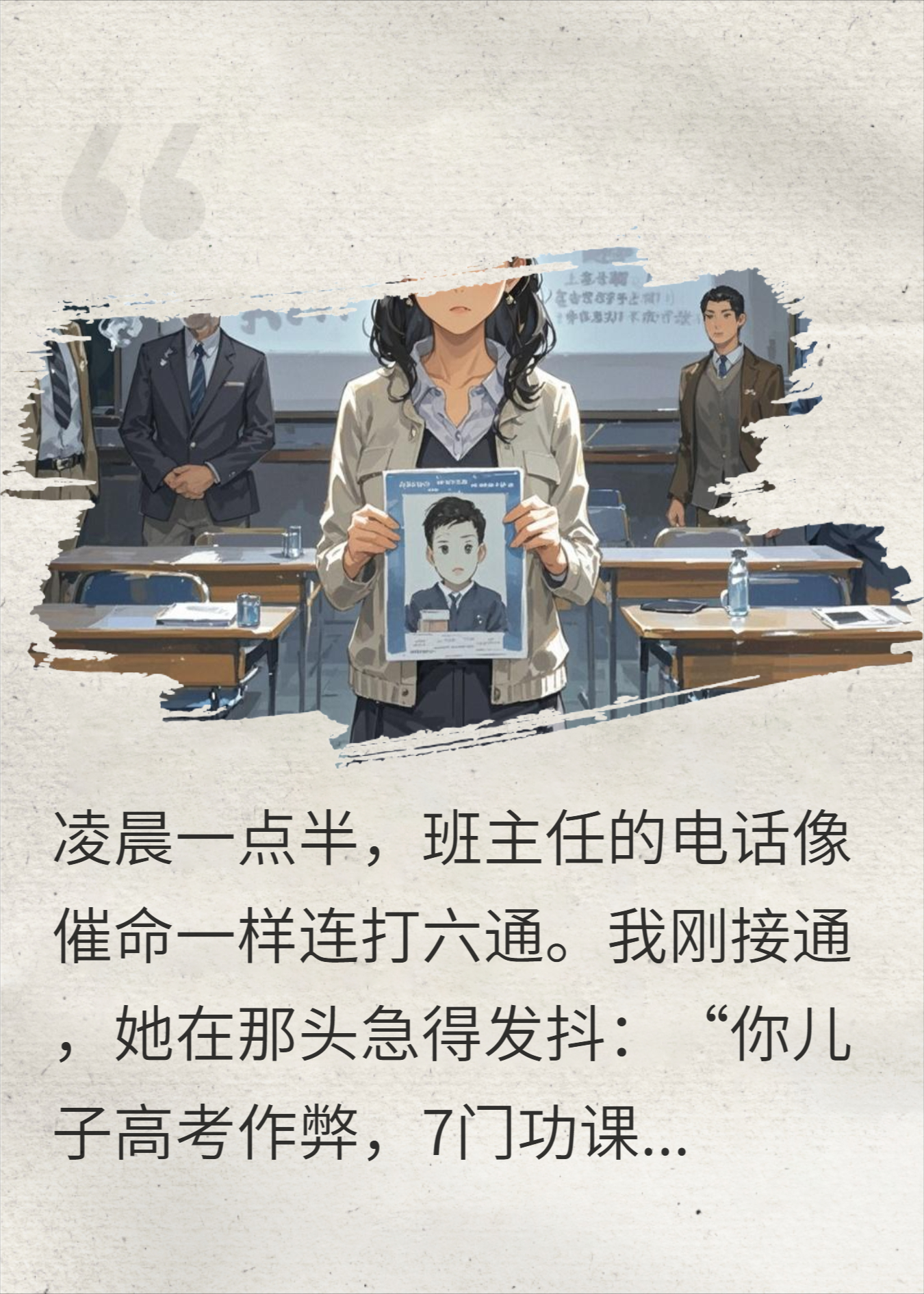 凌晨老师说我儿高考作弊？我：他才三年级乘法表都不会