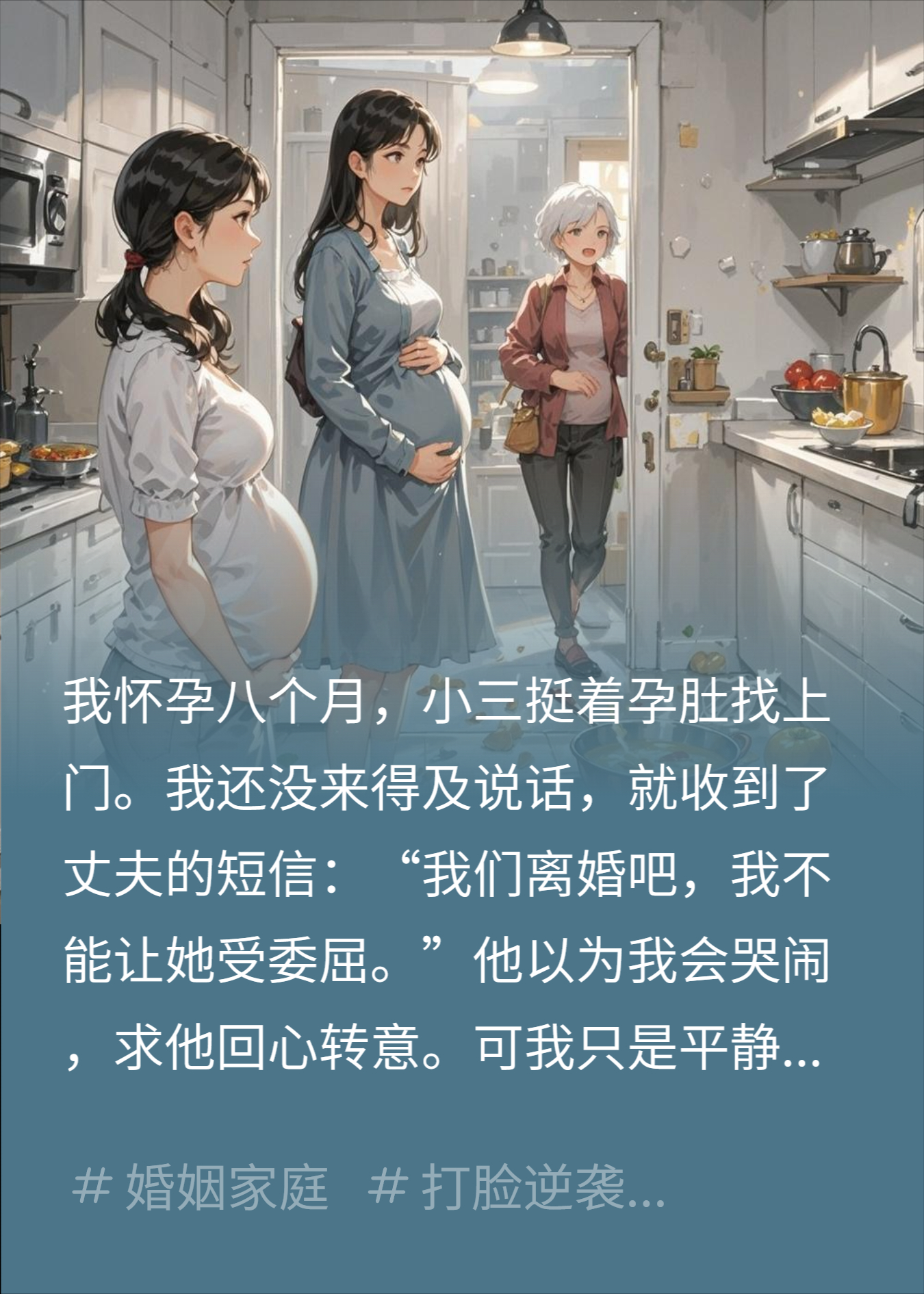孕期老公逼我离婚，我一句话婆婆为我掀翻他的家