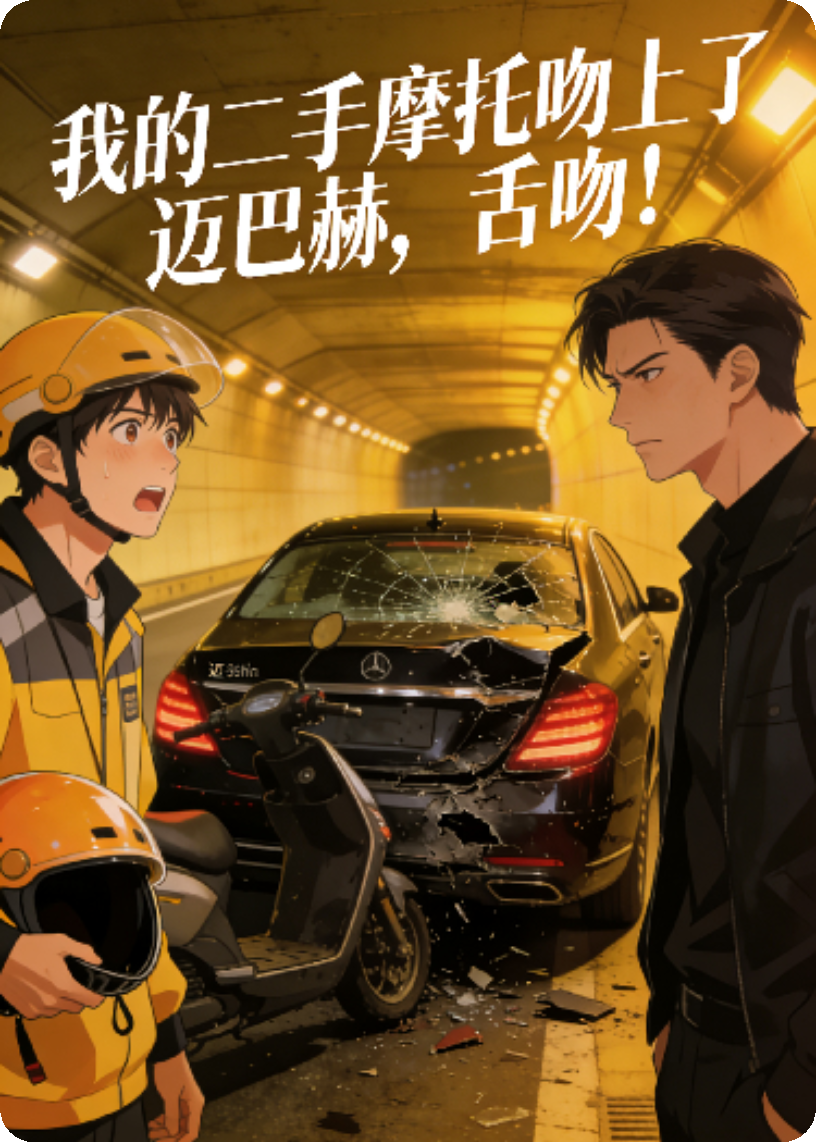 我的二手摩托吻上了迈巴赫，舌吻！