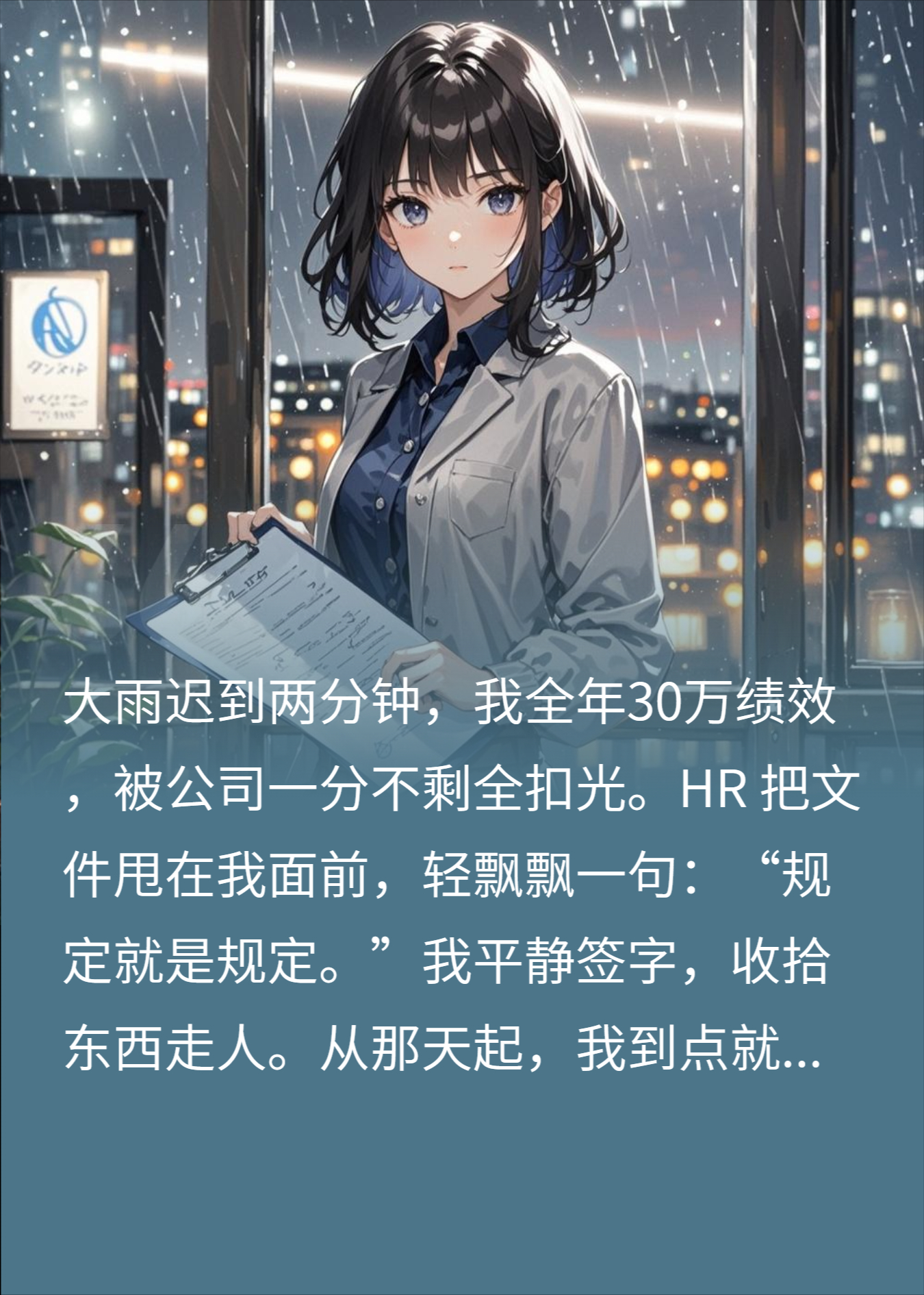 迟到两分钟扣我30万？我按规定下班，23个项目全线瘫痪