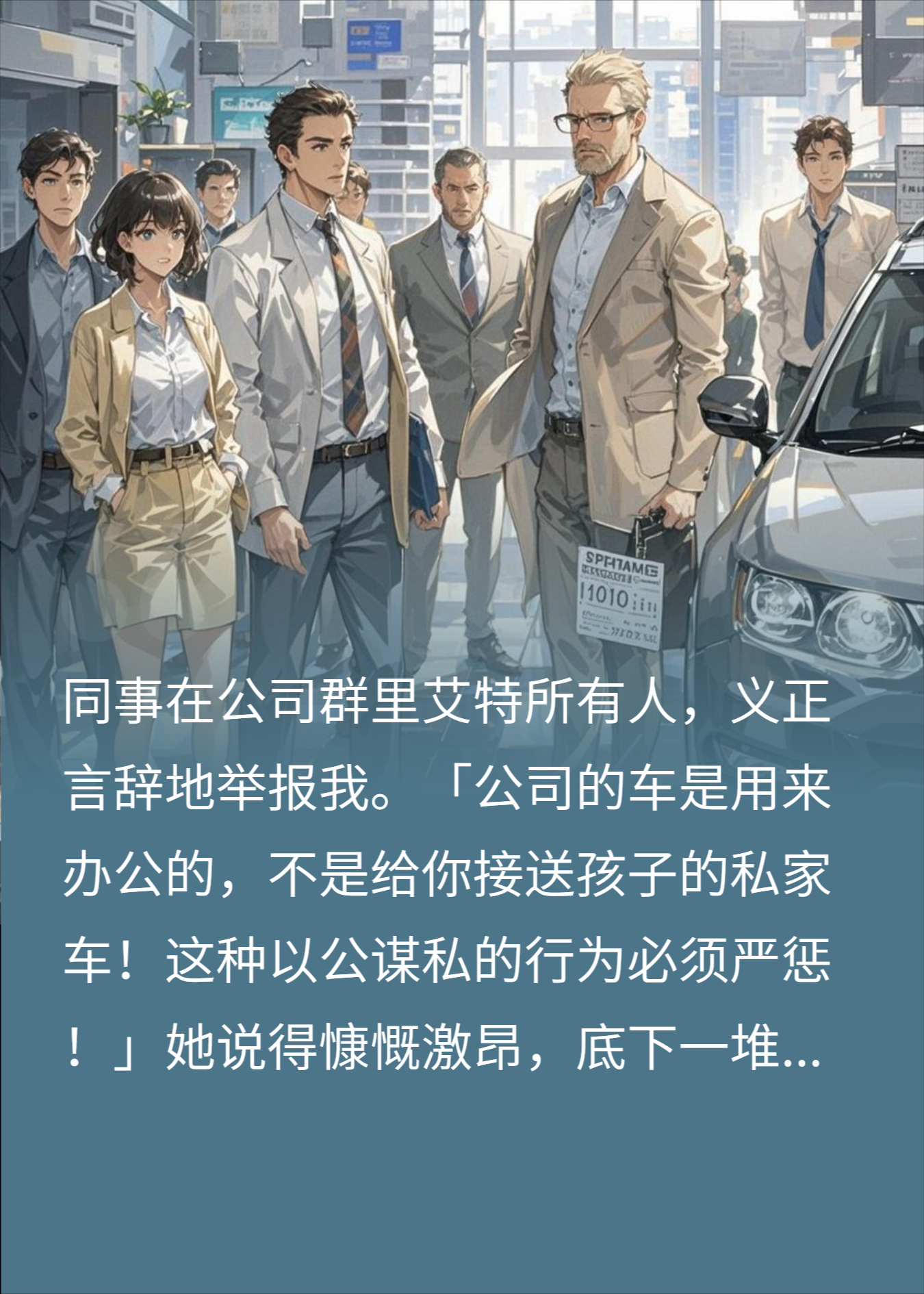 白莲花同事举报我公车私用，老板一句话打脸她当场社死