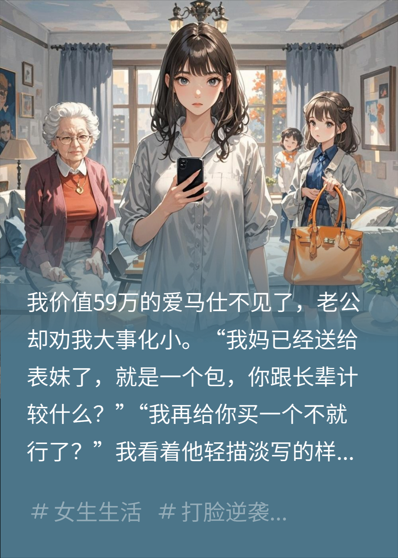 59万爱马仕被婆婆送人，我当场报警，婆家全员炸锅了