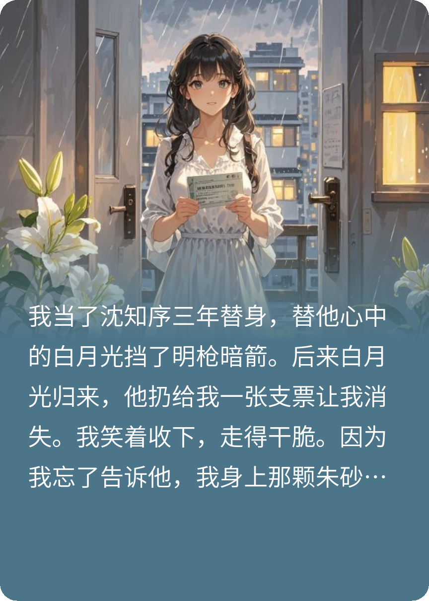 替身三年，他给了我一张支票让我消失