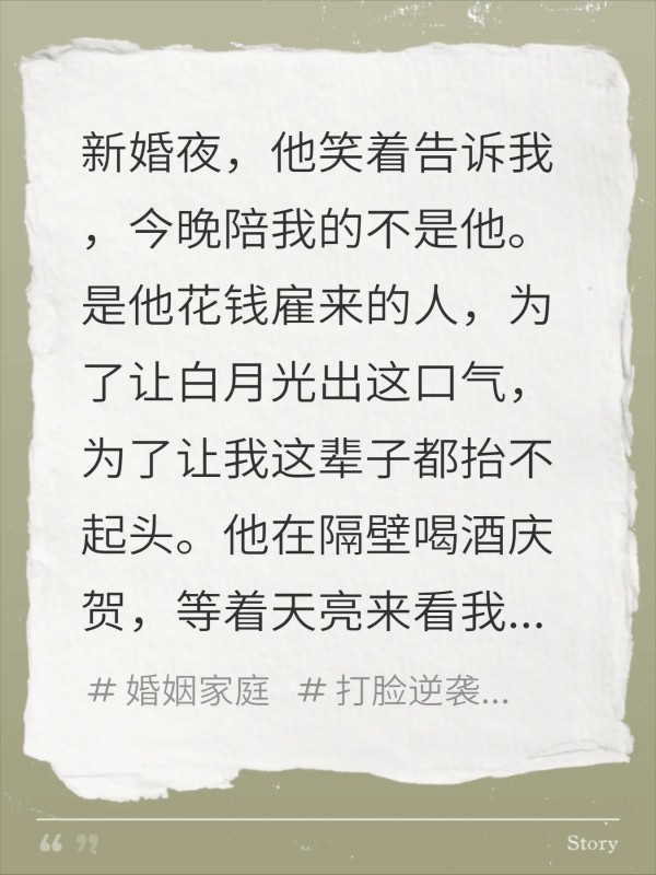 老公新婚夜玩外包，我直接跟甲方老板跑了