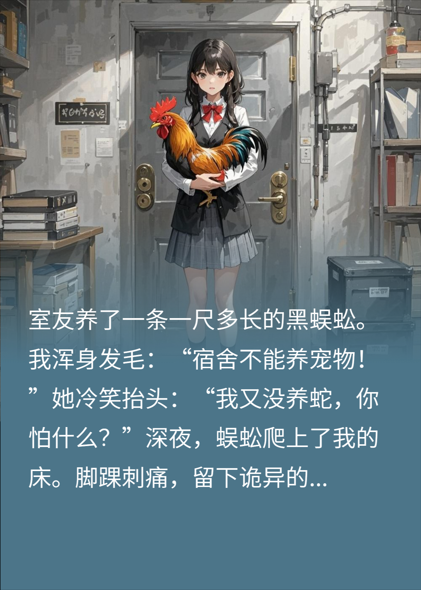 室友养了条蜈蚣当宠物，我反手把老家的大公鸡抱来了