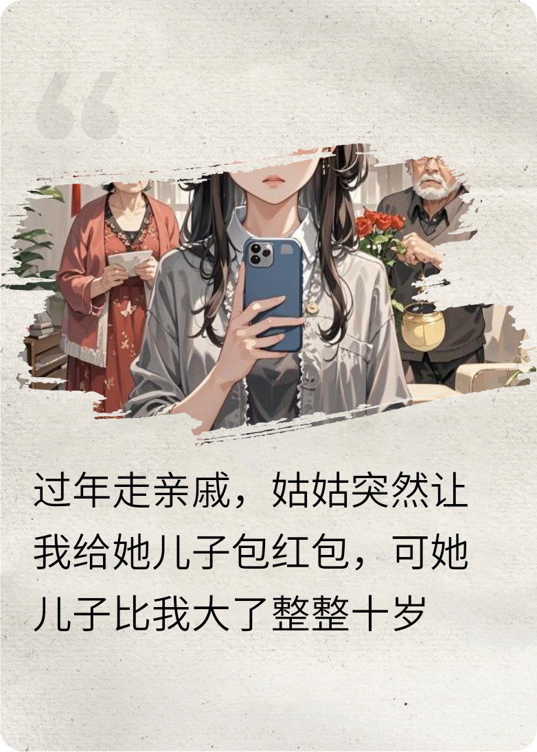 过年走亲戚，姑姑突然让我给她儿子包红包