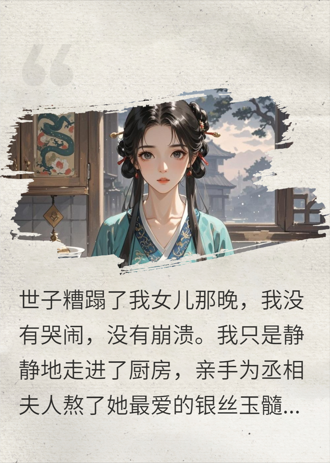 世子毁我女儿清白，我一碗羹汤让他哪里来的回哪里