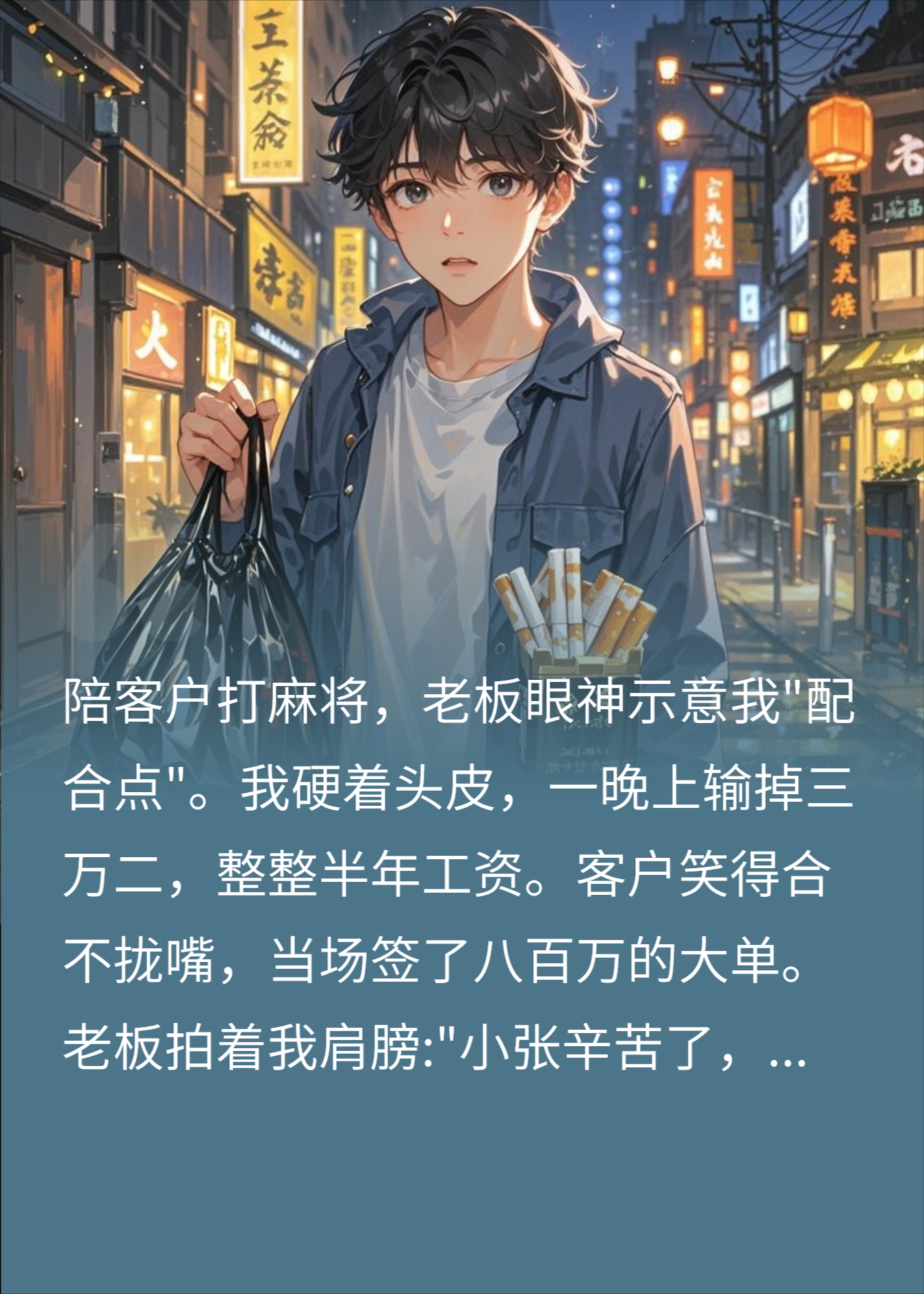 陪客户打牌输半年工资，老板塞六条烟，拆开后我傻眼了