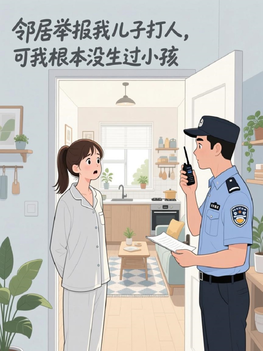 邻居举报我儿子打人，可我根本没生过小孩