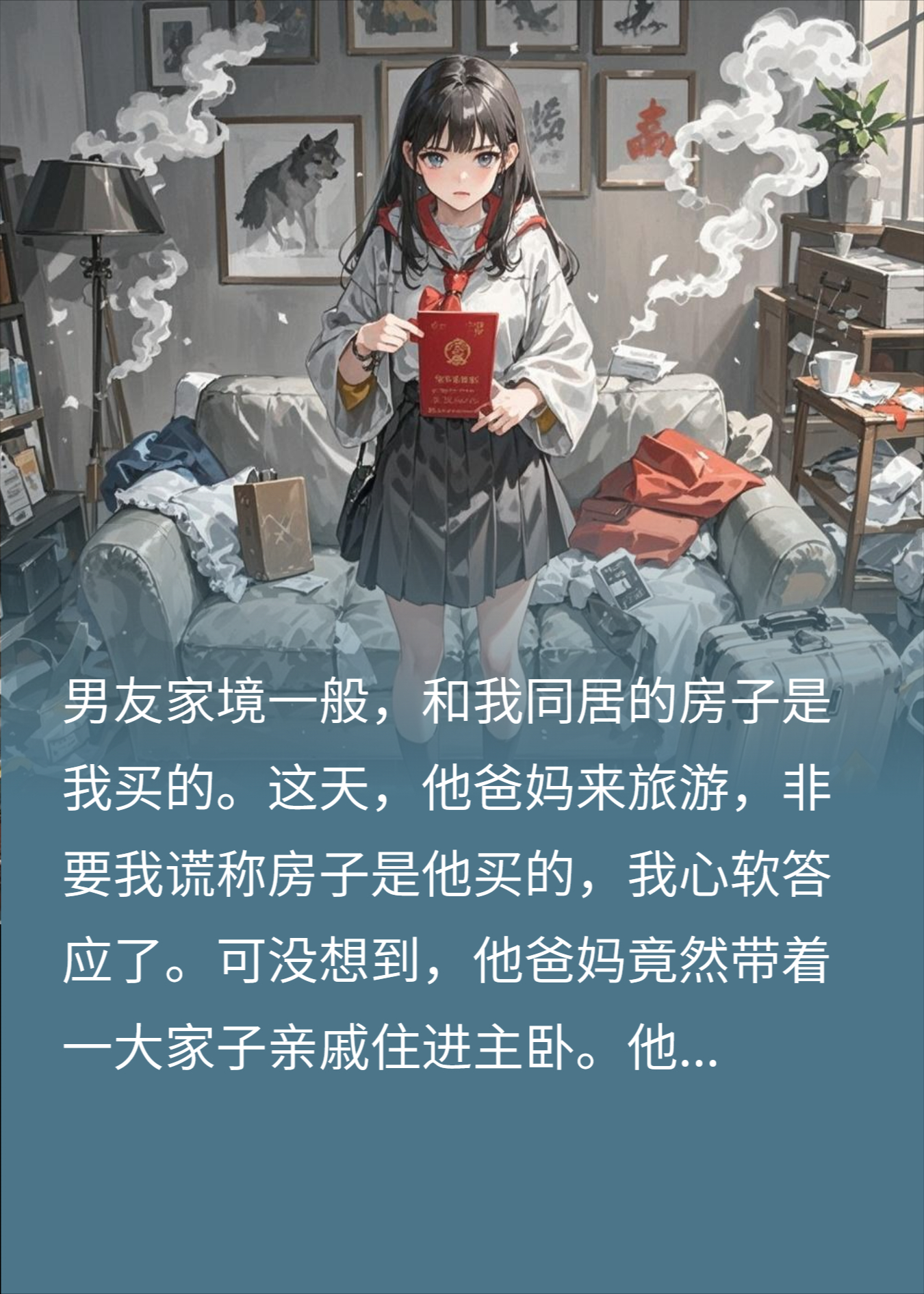 为撑男友面子，说房子是他买的，结果他全家蹭住不走了