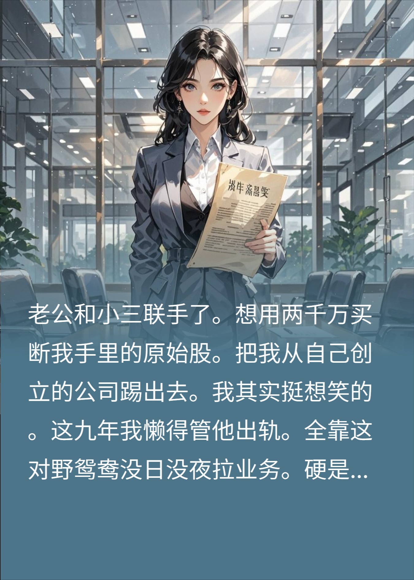 老公小三敲钟上市，我收回股权让他俩急疯