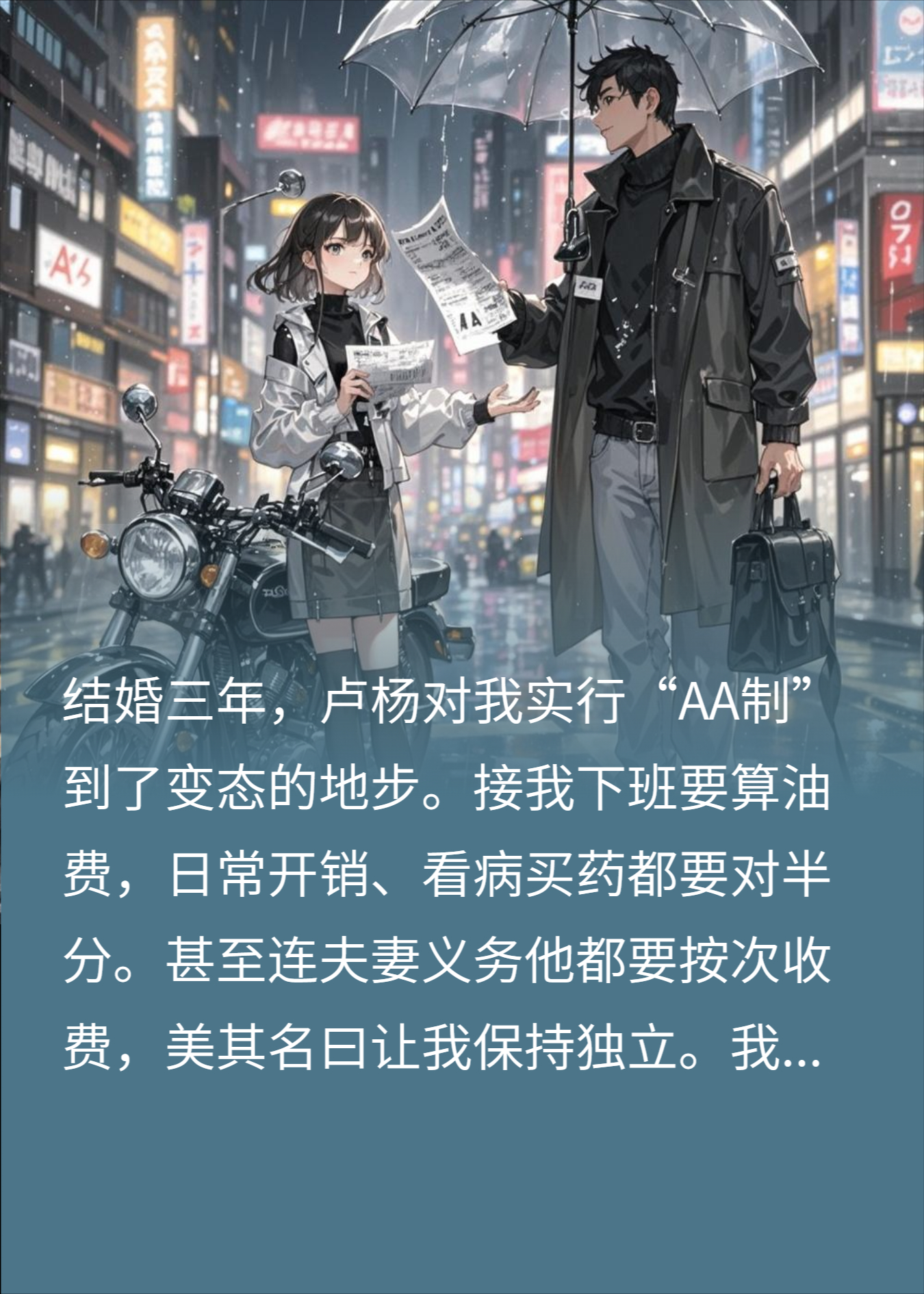 给初恋全款买车，却跟我油费AA，我转身嫁给他兄弟