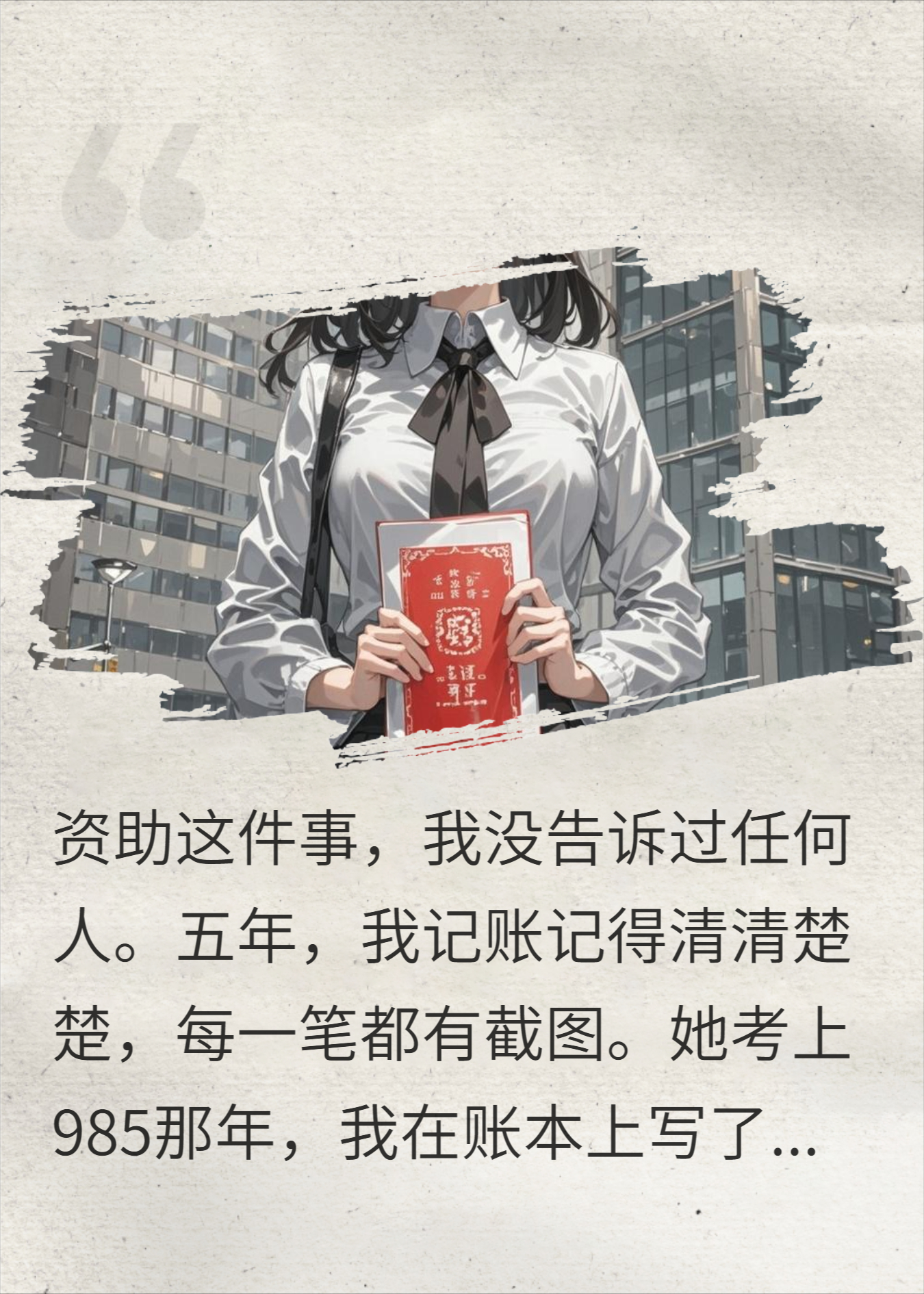 资助5年刚考上就删我？四年后一份证明她崩溃了