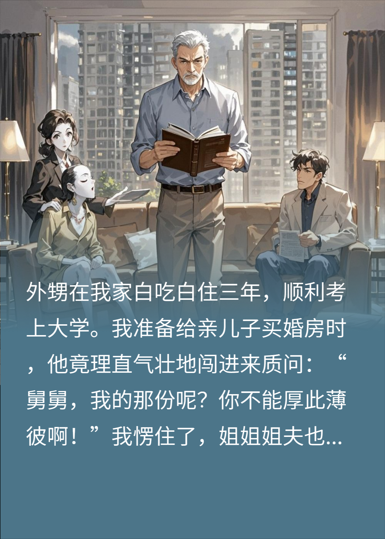 骂我不给外甥买房？我甩出二十万账单后，吸血鬼吓跪了