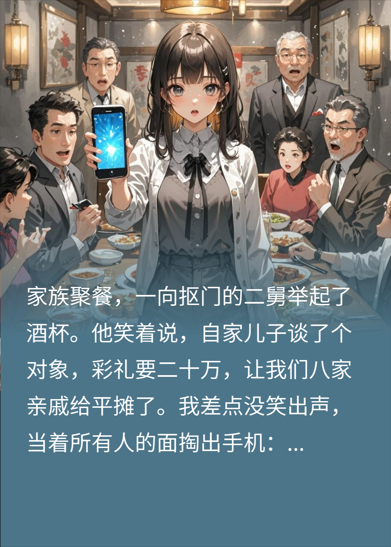 八家平摊20万彩礼？我把收款码发群后，全家吓傻了